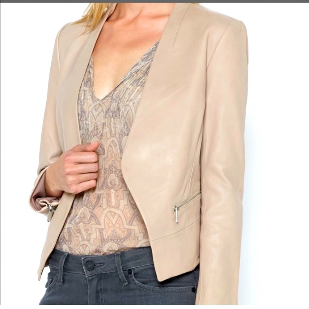 Joie || ‘Libertini’ Cropped Leather Moto Jacket